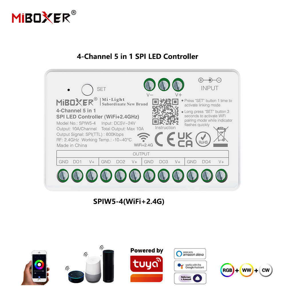 Miboxer SPIW5-4 5in1 SPI LED C - огляд і ціна Ws2812B