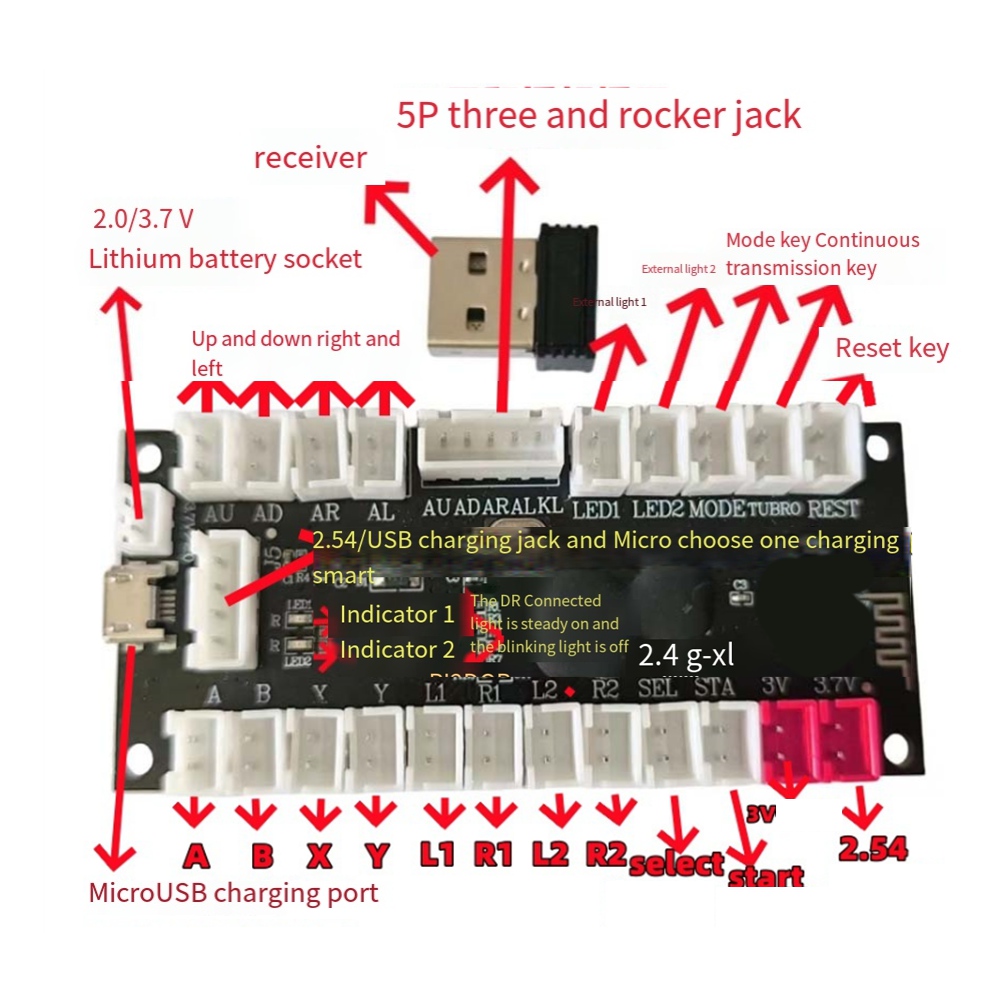 L77A 2.4G Wireless Zero Delay  - огляд і ціна Joystick Module