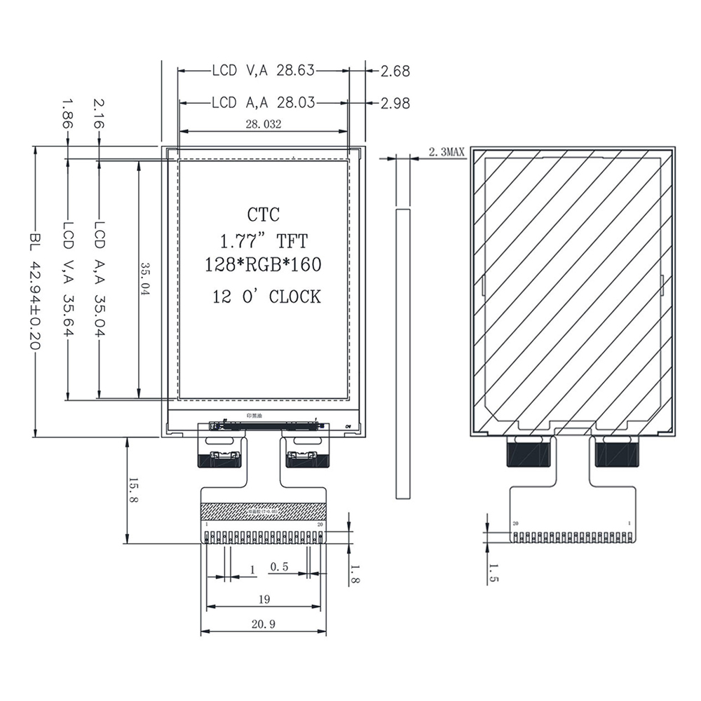 1.77 Inch LCD Screen TFT Displ - огляд і ціна Tft Display 2.4