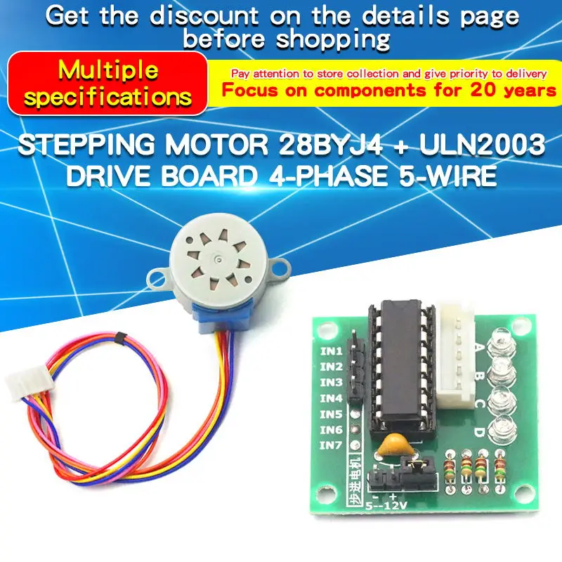1PCS 28BYJ4 Stepper Motor ULN2 - огляд і ціна Stepper Motor 28Byj